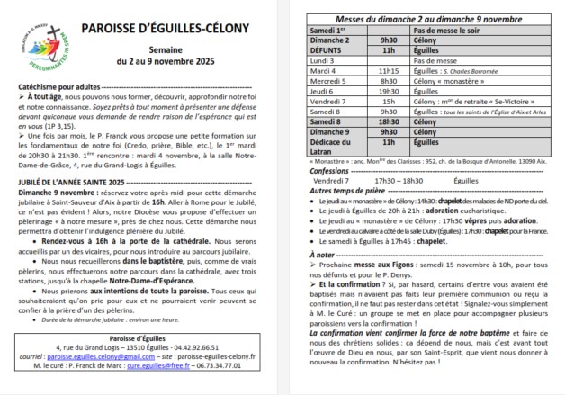 Bulletin semaine 2025 44