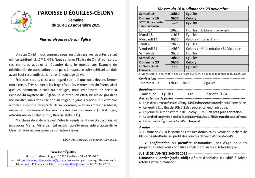 Bulletin semaine 2025 44