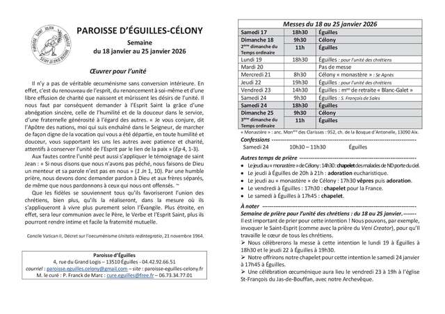 Bulletin semaine 2025 52