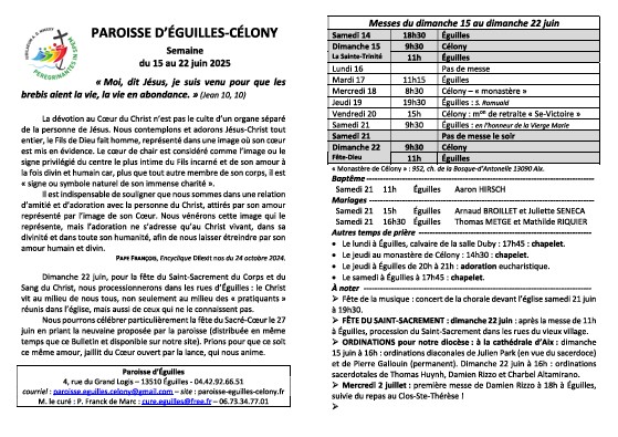 Bulletin semaine 2025 22