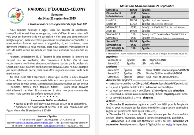 Bulletin semaine 2025 36