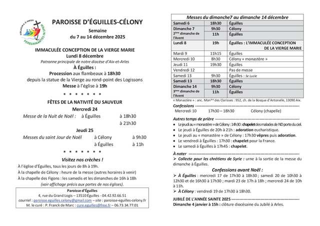 Bulletin semaine 2025 50