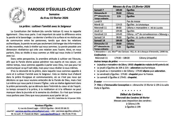 Bulletin semaine 2026 6