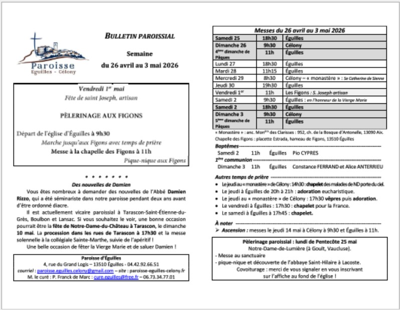 Bulletin semaine 2026 17