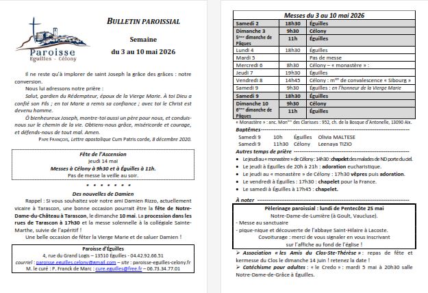Bulletin semaine 2026 17