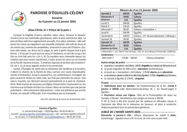 Bulletin semaine 2025 52