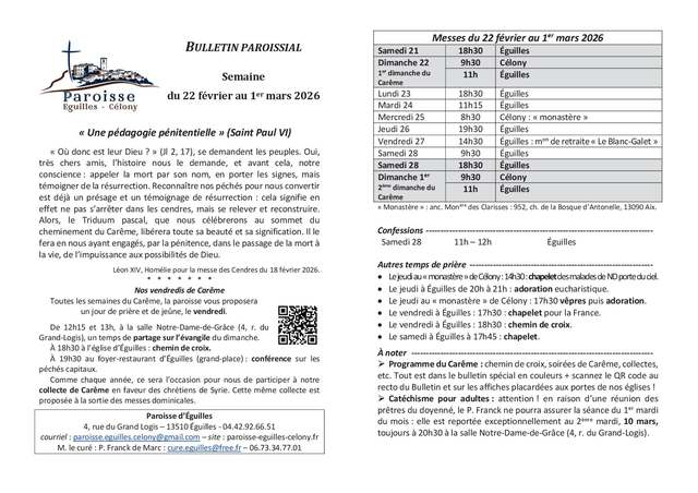 Bulletin semaine 2026 8